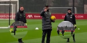 Klopp shows off his skills before joyously realising it was on camera